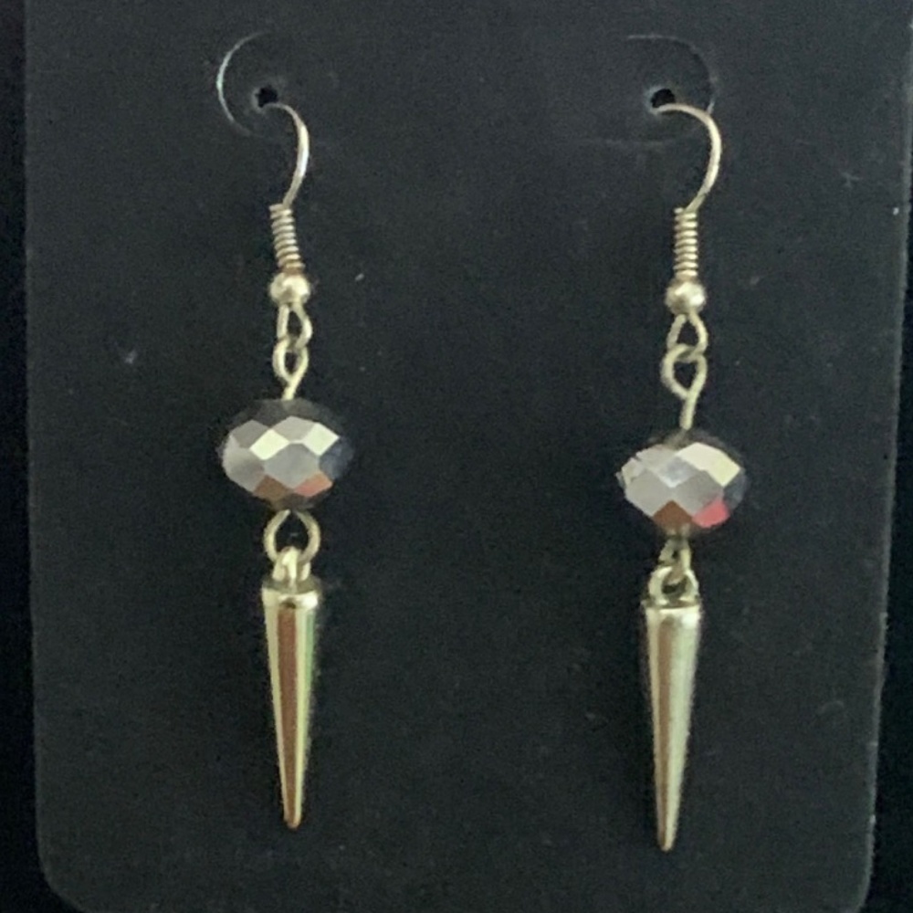 Gold Spike Drop Earring or Bundle 3 for $30
